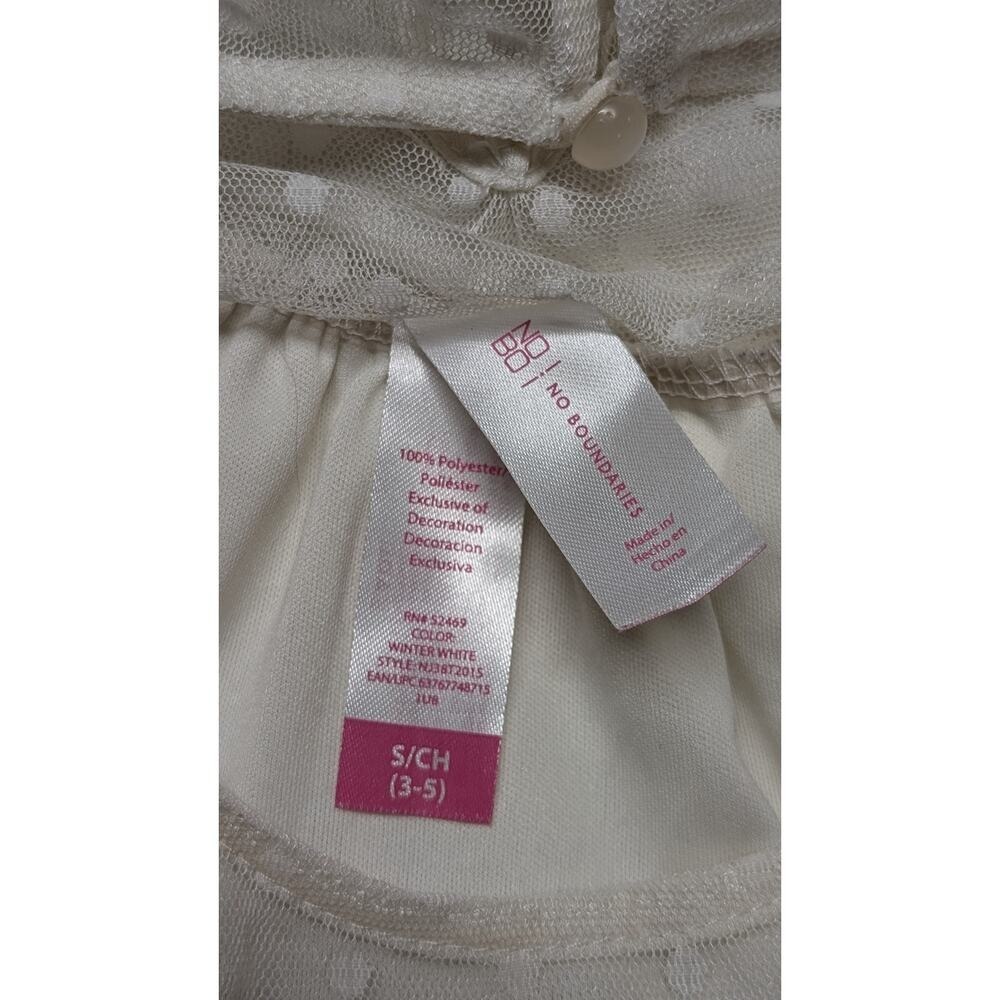 No Boundaries Winter White Swiss Dot Sheer Sleeveless Top Blouse Small - Picture 3 of 4